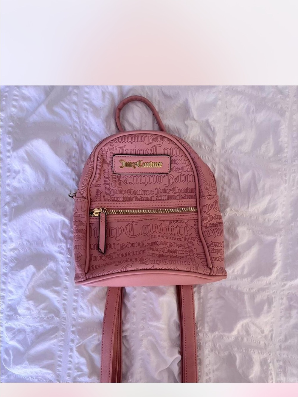 Juicy Couture Rose Pink Logo Mini Backpack